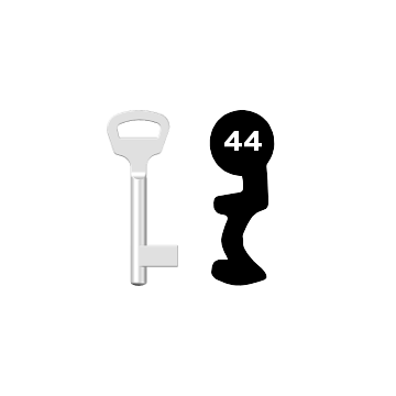 Buntbartschlüssel BKS Nr. 44 (Abbildung von der Ringseite aus gesehen)