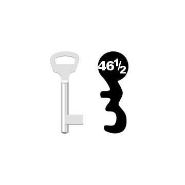 Buntbartschlüssel BKS Nr. 46½ (Abbildung von der Ringseite aus gesehen)