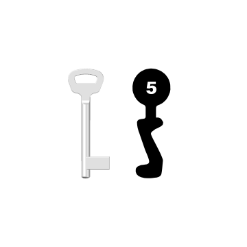 Buntbartschlüssel Kale Nr. 5 (Abbildung von der Ringseite aus gesehen)