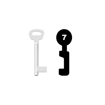 Buntbartschlüssel Kale Nr. 7 (Abbildung von der Ringseite aus gesehen)