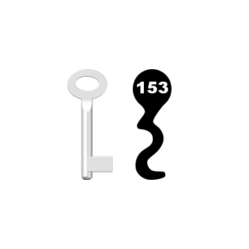 Buntbartschlüssel Standard Nr. 153 (Abbildung von der Ringseite aus gesehen)