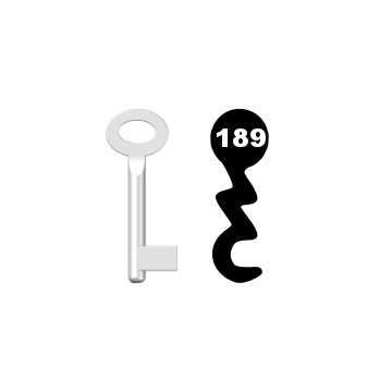 Buntbartschlüssel Standard Nr. 189 (Abbildung von der Ringseite aus gesehen)