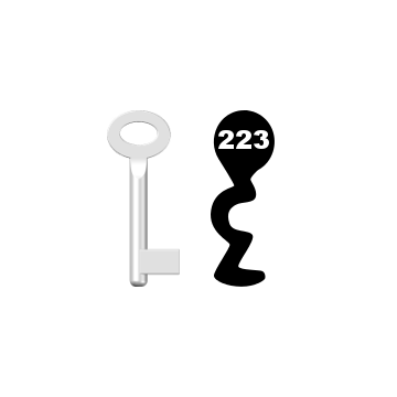 Buntbartschlüssel Standard Nr. 223 (Abbildung von der Ringseite aus gesehen)