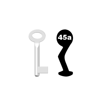 Buntbartschlüssel Standard Nr. 45a (Abbildung von der Ringseite aus gesehen)