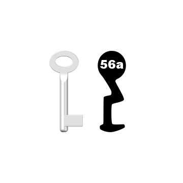 Buntbartschlüssel Standard Nr. 56a (Abbildung von der Ringseite aus gesehen)