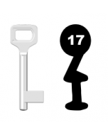 Buntbartschlüssel Dörrenhaus Nr. 17 (Abbildung von der Ringseite aus gesehen)