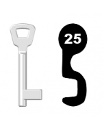 Buntbartschlüssel KIMA Nr. 25 (Abbildung von der Ringseite aus gesehen)