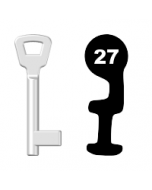 Buntbartschlüssel KIMA Nr. 27 (Abbildung von der Ringseite aus gesehen)