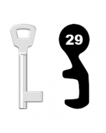 Buntbartschlüssel KIMA Nr. 29 (Abbildung von der Ringseite aus gesehen)