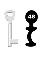 Buntbartschlüssel KIMA Nr. 48 (Abbildung von der Ringseite aus gesehen)