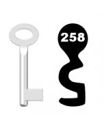 Buntbartschlüssel Standard Nr. 258 (Abbildung von der Ringseite aus gesehen)