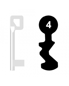 Buntbartschlüssel BASI Nr. 4 (Abbildung von der Ringseite aus gesehen)