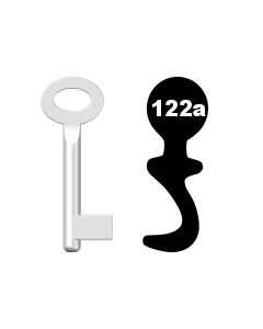 Buntbartschlüssel Standard Nr. 122a (Abbildung von der Ringseite aus gesehen)