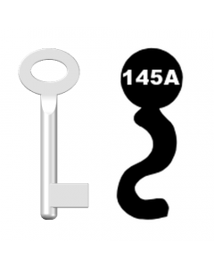 Buntbartschlüssel Standard Nr. 145a (Abbildung von der Ringseite aus gesehen)
