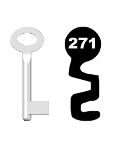 Buntbartschlüssel Standard Nr. 271 (Abbildung von der Ringseite aus gesehen)
