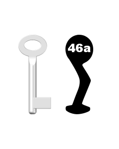 Buntbartschlüssel Standard Nr. 46a (Abbildung von der Ringseite aus gesehen)