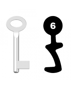 Nr 36 Buntbart-Schlüssel 9,5mm Barthöhe Rohling WSS Art 113 Nr 1 