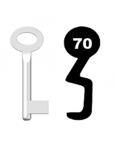 Buntbartschlüssel Standard Nr. 70 (Abbildung von der Ringseite aus gesehen)