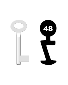 Buntbartschlüssel Standard Nr. 48 (Abbildung vom Ring aus gesehen)