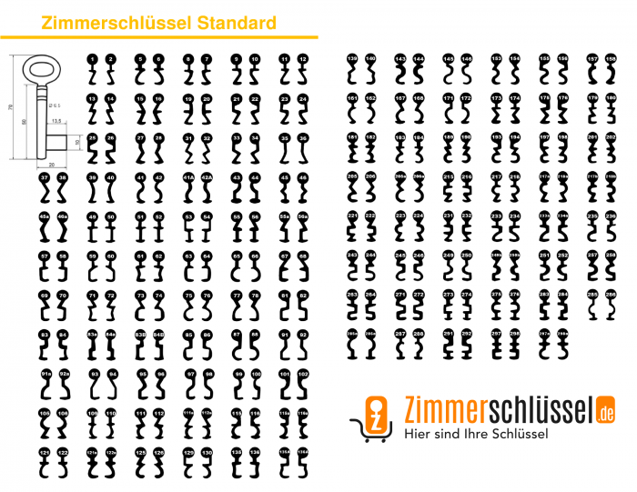 Buntbartschlüssel Standard Nr. 298